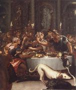 ALLORI Alessandro The banquet of the Kleopatra oil on canvas